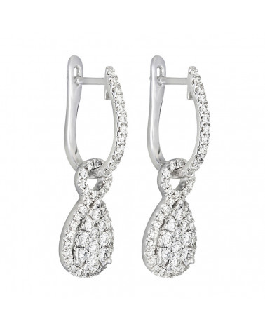 Boucles d'oreilles Or Blanc 750/1000 "Epona" Diamants: 0,73ct/106